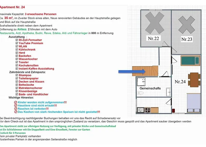 Finkenwerder Larisa's Nr24 Private Küche Gemeinschaftliches Bad Wc